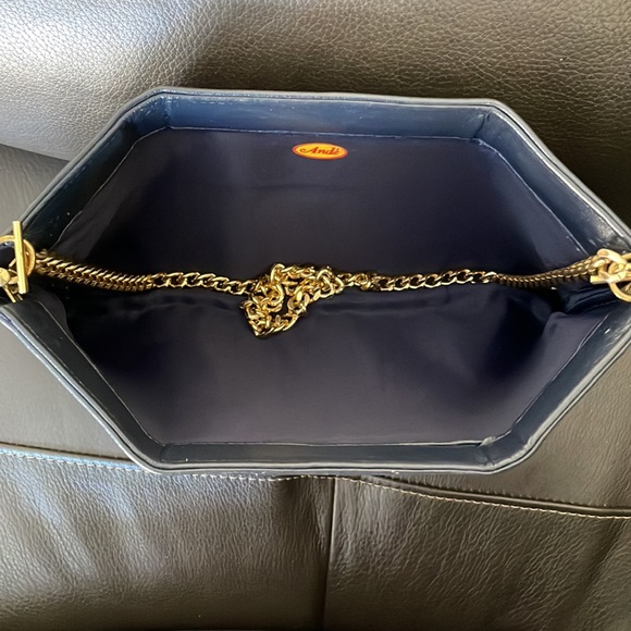 Ande Vintage Navy Leather Purse - Picture 4 of 4